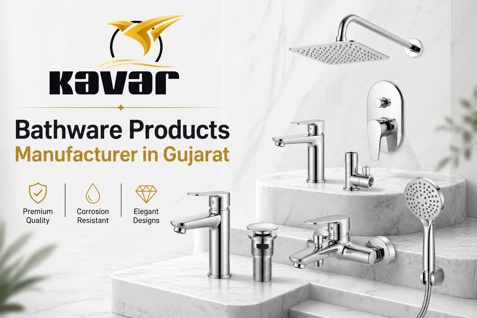 Bathware products manufacturer in Gujarat premium sanitary ware by KavarIndia