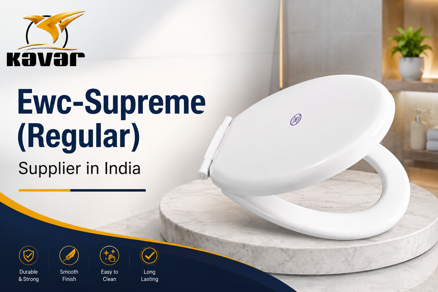 Ewc-Supreme (Regular) Supplier in India | Premium Ceramic Sanitary Ware by KavarIndia