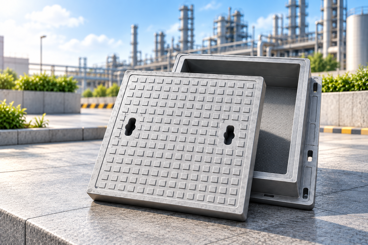 FRP Manhole Cover Industrial Applications - KavarIndia