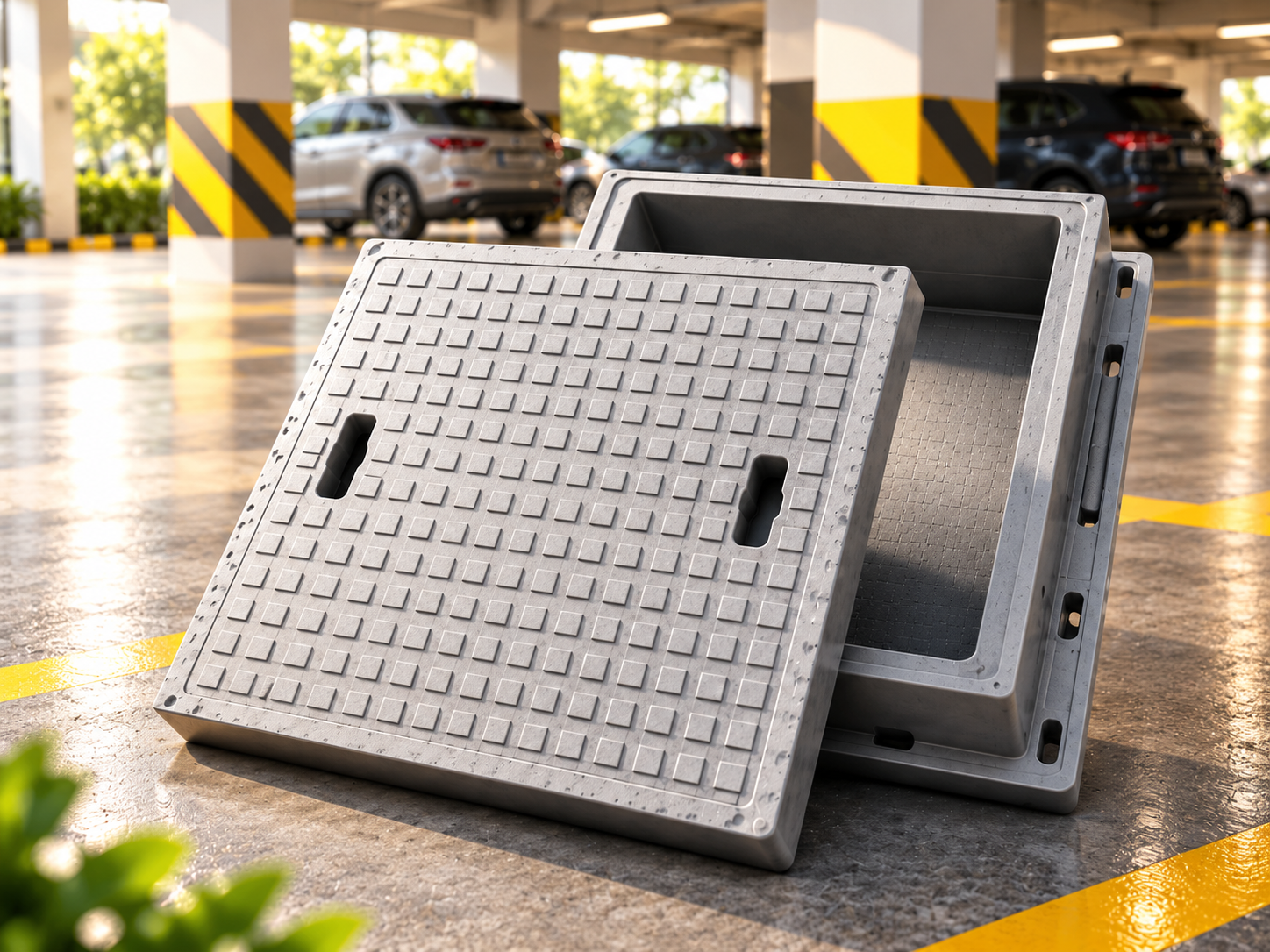 FRP Manhole Cover for Parking Area Applications by KavarIndia