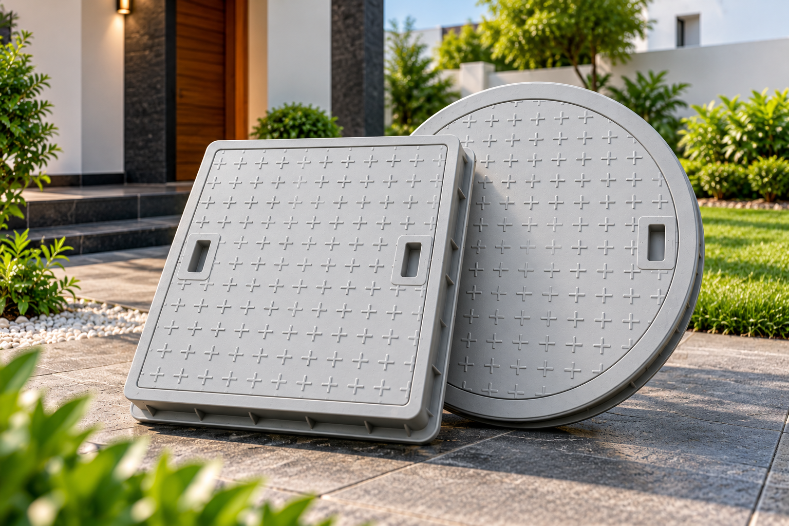 Residential FRP Manhole Cover Installation by KavarIndia