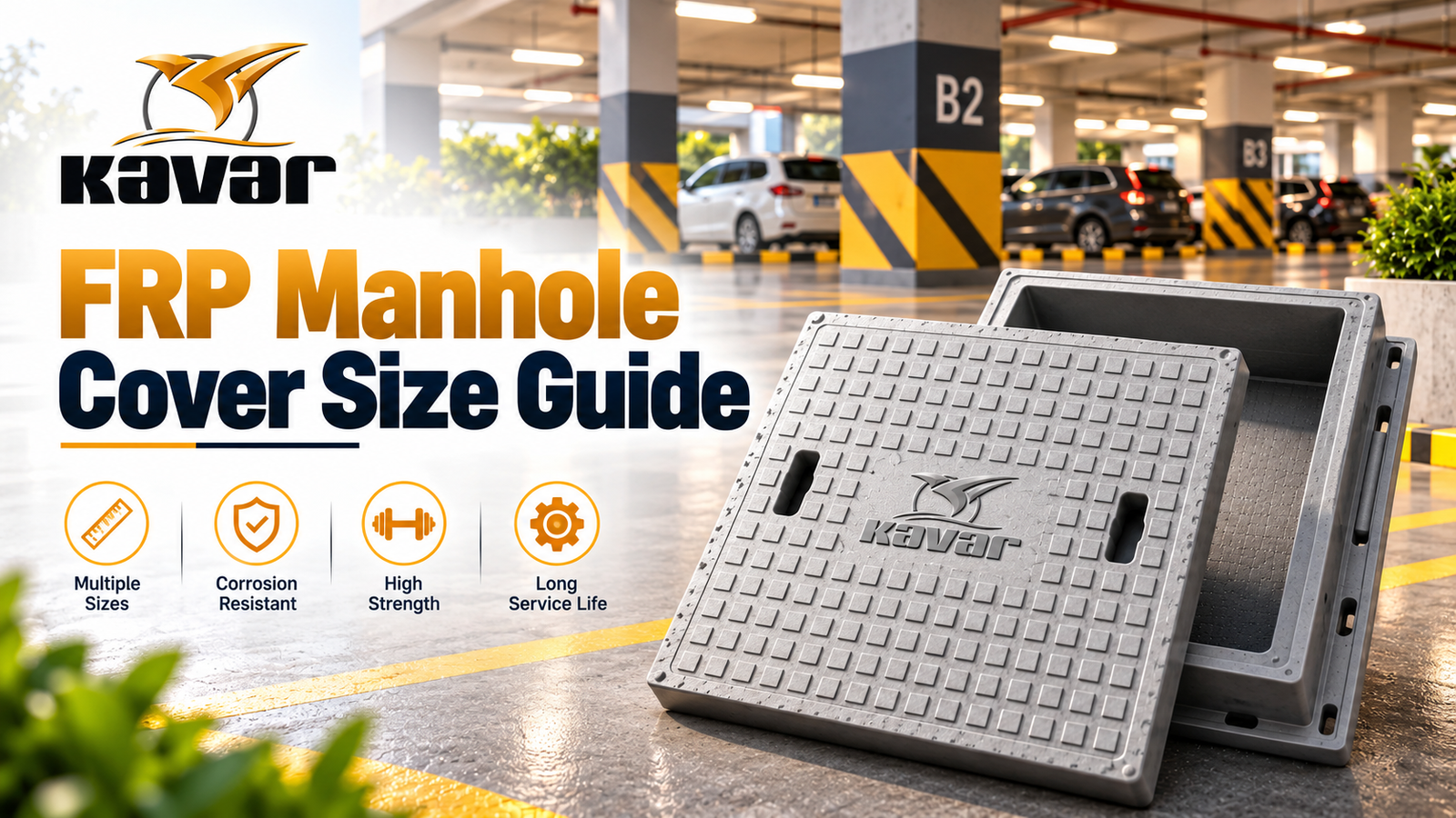FRP manhole cover size guide: measurement and selection by KavarIndia