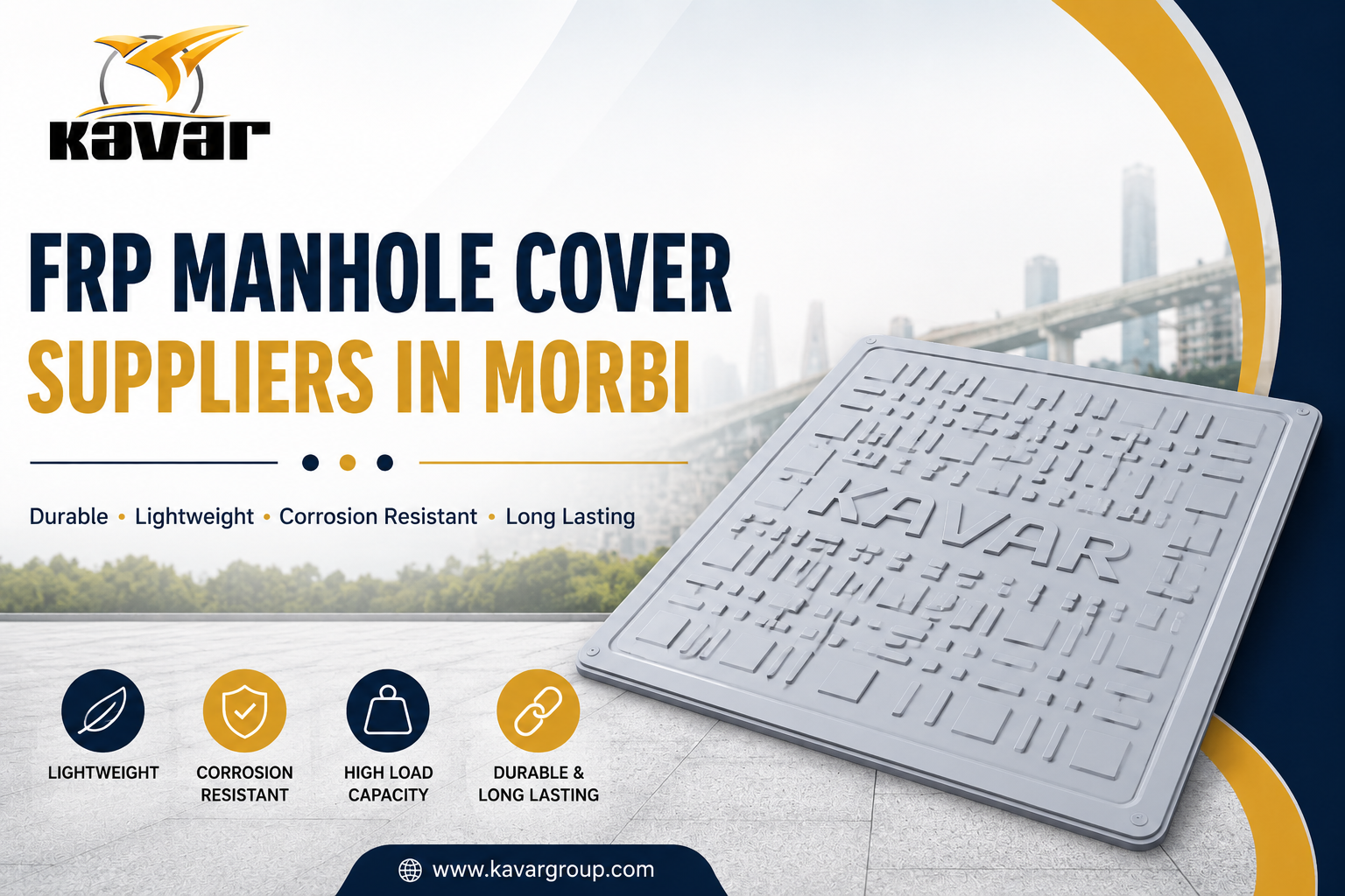 FRP Manhole Cover Suppliers In Morbi | High Quality FRP Manhole Covers by KavarIndia