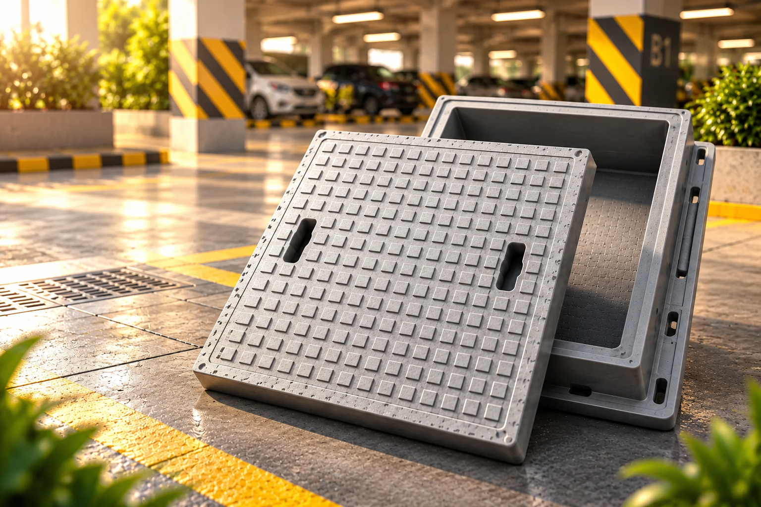 FRP vs Concrete Manhole Cover Applications by KavarIndia