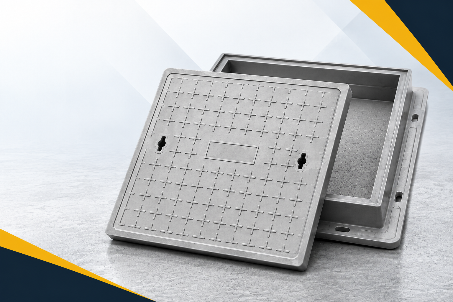 Square FRP Manhole Cover Applications by KavarIndia